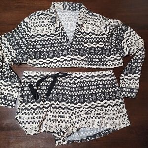 Vs Victoria's Secret PINK Sleepwear Set Pajama Top Shorts